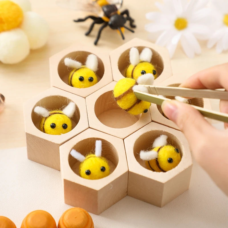 Buzzy Learning Wooden Montessori Bee Sorting Toy