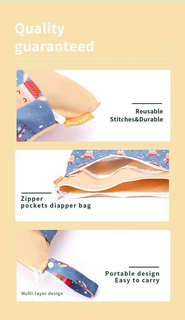 2Pcs/Set Double Zippered Wet/Dry Baby Diaper Bag-Seazide Shop