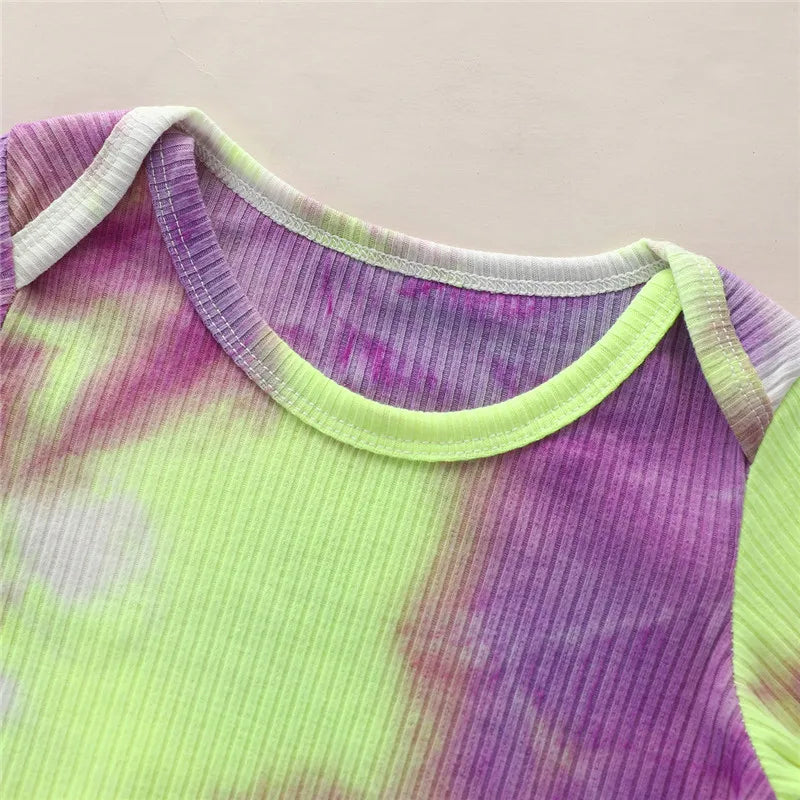 Tie Dye Ribbed Bodysuit 3m=24m-Seazide Shop