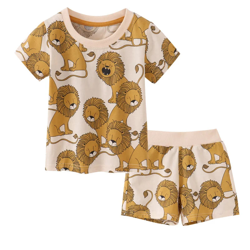 2-7T Lion Short Sleeve Clothing Set