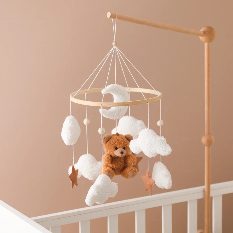 Cute Bear Wooden Crib Mobile