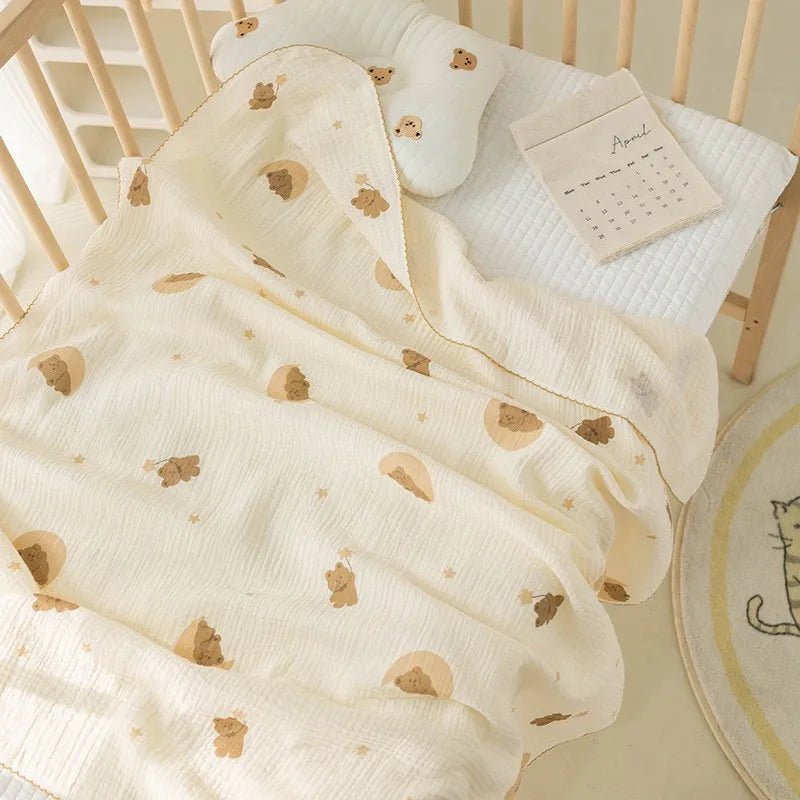 4 Layers Gauze Cotton Baby Blanket - Seazide Shop