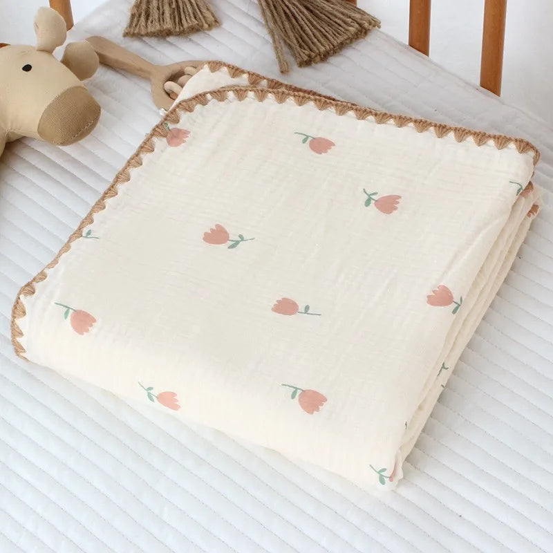 4 Layers Gauze Cotton Baby Blanket - Seazide Shop