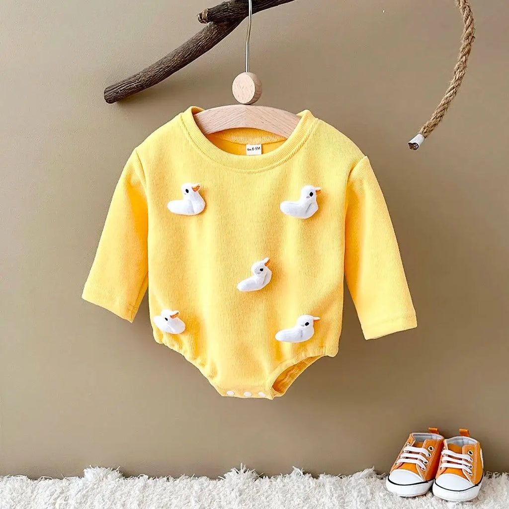 Cartoon Duck/Mushroom Newborn Bodysuit