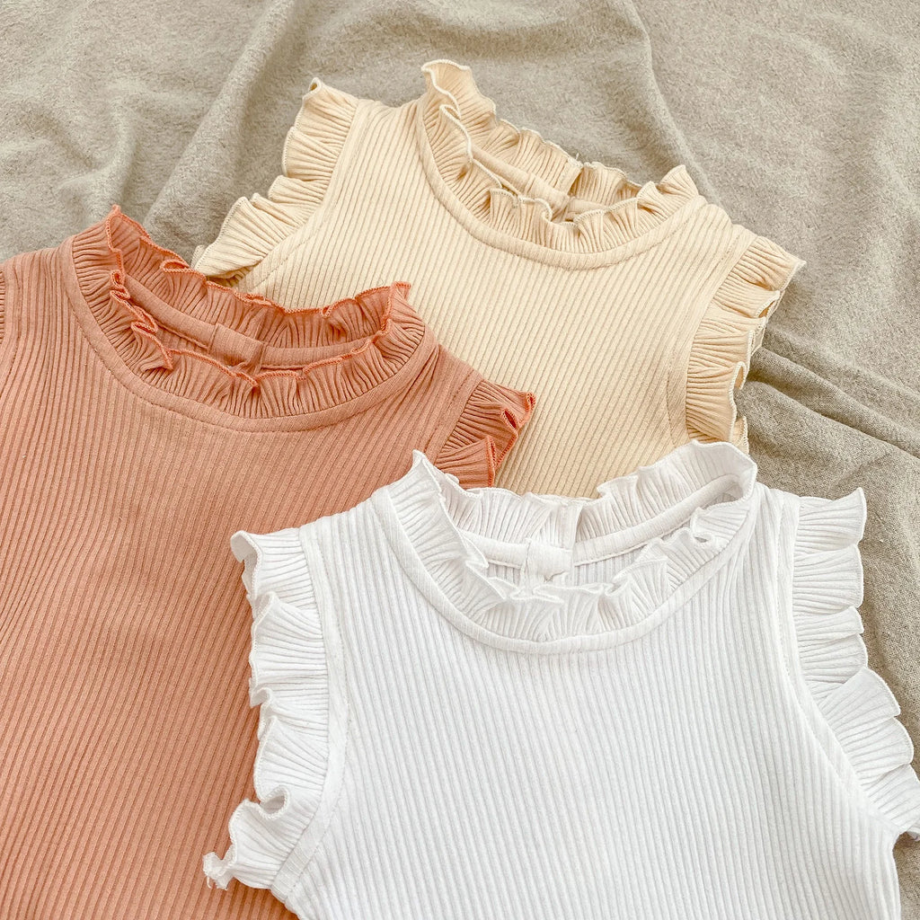 Summer Baby Girls Clothes Set Infant Ruffle Bodysuit Top PP Shorts Bloomers 2PCS Outfits 0-24 Months Toddler Romper Baby's Sets - Seazide Shop