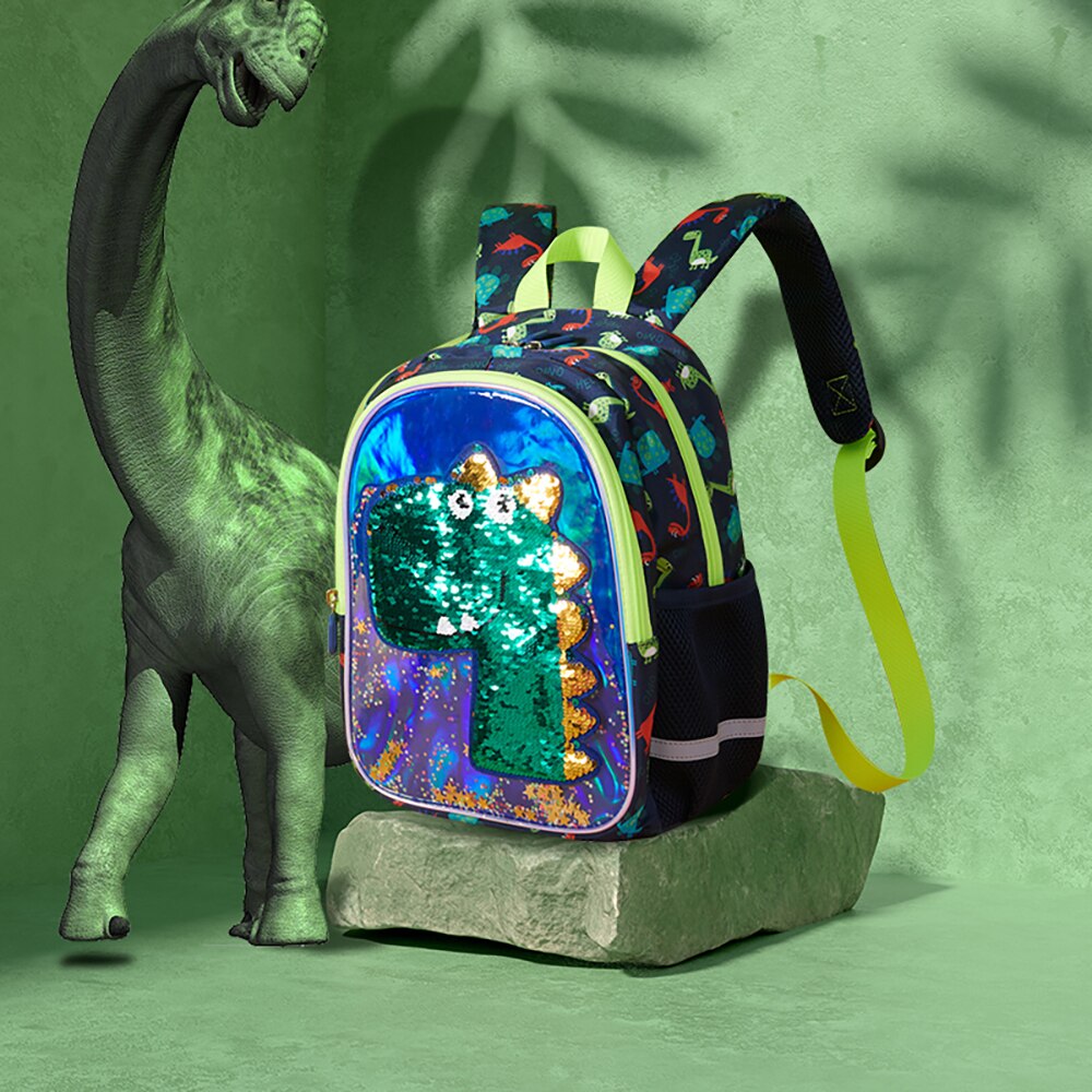 Reversible Sequins Dinosaur Backpack Kids 3-6