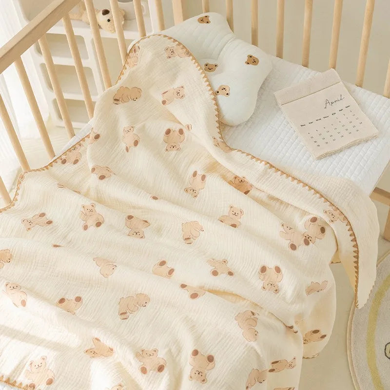 4 Layers Gauze Cotton Baby Blanket - Seazide Shop