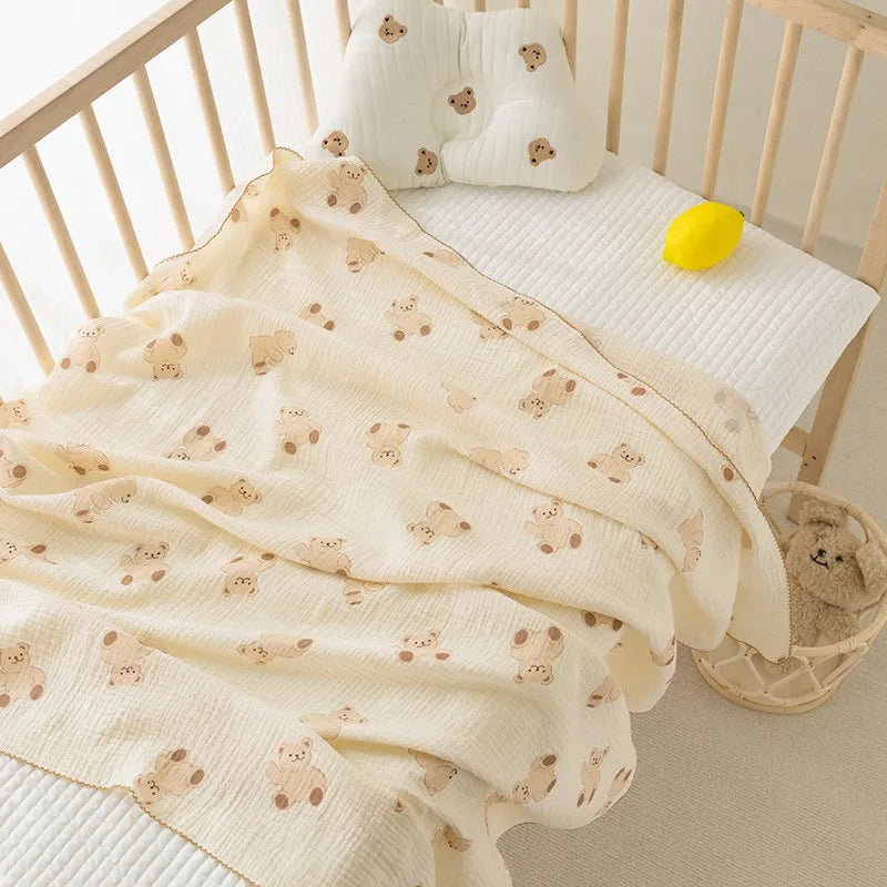 4 Layers Gauze Cotton Baby Blanket - Seazide Shop