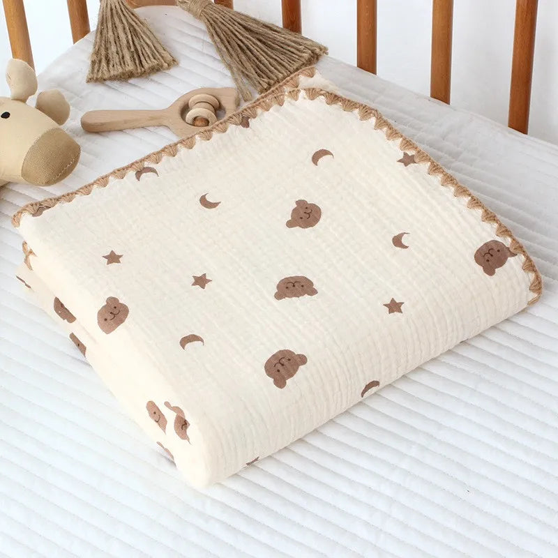 4 Layers Gauze Cotton Baby Blanket - Seazide Shop