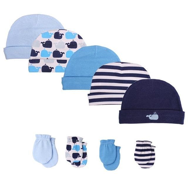 Blue Whale Caps & Mittens-Seazide Shop