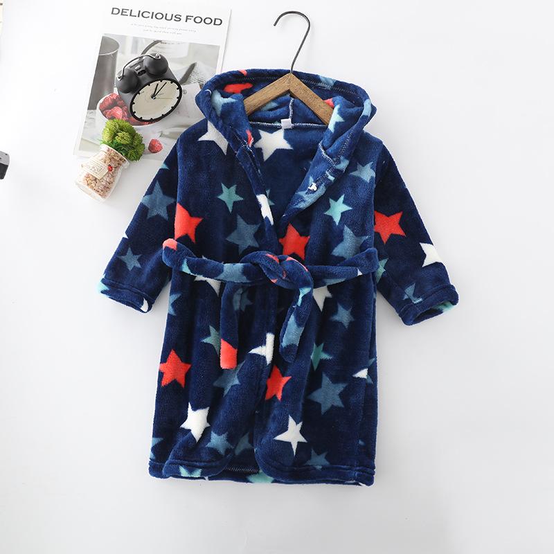 Hooded Star Flannel Robe