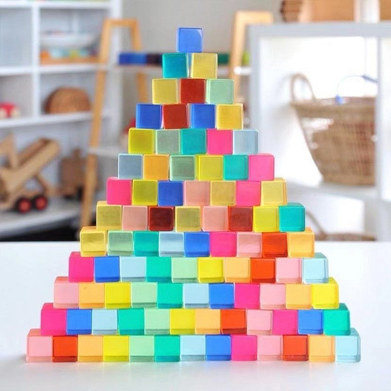 Transparent Acrylic Gem blocks - Montessori Toy-Seazide Shop