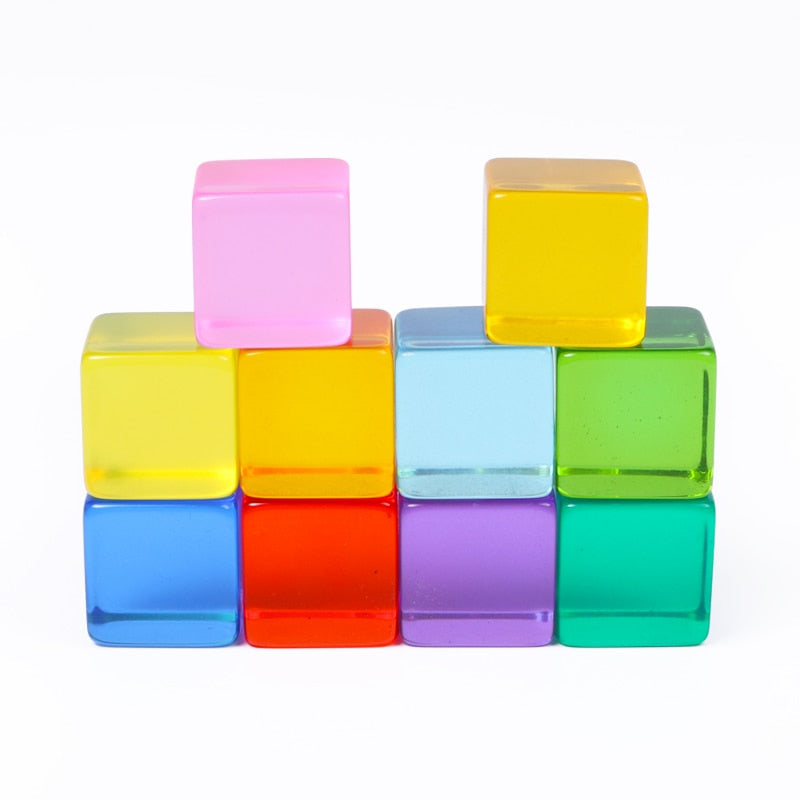 Transparent Acrylic Gem blocks - Montessori Toy-Seazide Shop